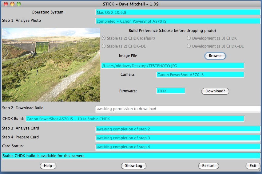 STICK app - Install CHDK on your canon camera